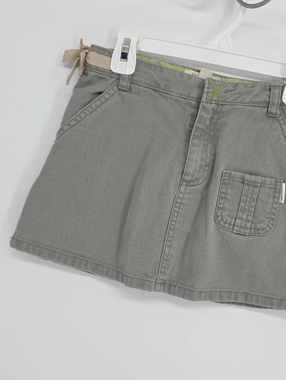 Girls Oshkosh Green Skirt Size 10 Built In Shorts